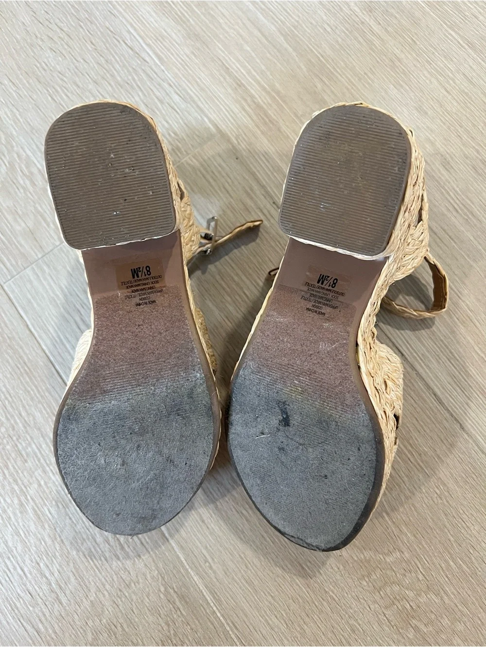 SODA Braided Platform Sandals - Natural